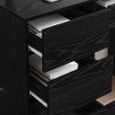 svart eikeskrivebord Svart eik Sponplate laminat Kompakt