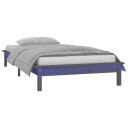 vidaXL Sengeramme med LED grå 90x190 cm 3FT Single heltre