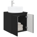  Vegghengt vaskeservant Svart 49,5 x 44,5 x 65 cm Konstruert tre