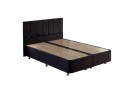 Ryntham Sengeramme Dobbel med Sengegavl 180x200 cm   Svart