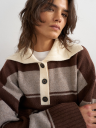 Topshop Cami Knitted Rugby Polo Brun S