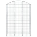 vidaXL Gabionkurv buet 150x50x200/220 cm galvanisert jern