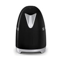 Smeg KLF03BLEU Retro Vannkoker 1,7 L i Svart med Rustfritt Stål