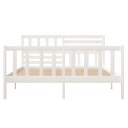 vidaXL Sengeramme hvit heltre 120x190 cm 4FT Small Double