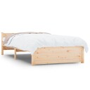 vidaXL Sengeramme heltre 75x190 cm 2FT6 Small Single