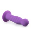 Dildo m/ Riller og Sugekopp (14 cm)