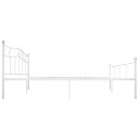 vidaXL Sengeramme hvit metall 180x200 cm