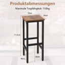 Barkrakker sett med 2 justerbare fotstøtter rustikk brun
