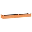 vidaXL Høybed med foring brun 240x45x25 cm heltre gran
