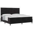  Box Spring Seng med Madrass Svart 200x200 cm Fløyel
