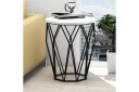 Bojana Sidebord Rundt 46 cm - Hvit/Svart