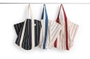 Outdoor Market Picnic Bag Medium Black With Beige Stripe