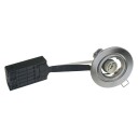 Nordtronic Downlight Euro Spot 80 GU10 rund børstet stål