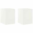 vidaXL Planteholder 2 pcs Hvit 30 x 30 x 40 cm Stål