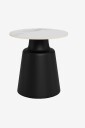 AC Design Furniture   Santorini rundt salongbord plate Unico grov keramikk Ø45x47. 5 cm   Svart