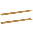  Vegghylle med hylle 2 pcs Beige 115 x 9 x 3 cm Konstruert tre