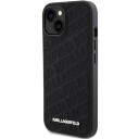 Karl Lagerfeld Quiltet K-Mønster Deksel til iPhone 15 Plus / 14 Plus - Svart