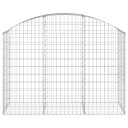 vidaXL Gabionkurv buet 150x50x100/120 cm galvanisert jern