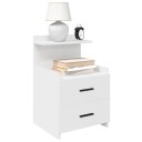  Nattbord 2 stk med 2 skuffer hvit 40x36,5x62 cm