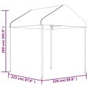vidaXL Paviljong med tak hvit 2,28x2,23x2,69 m polyetylen