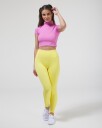 Bumpro Perfect Rib Frill Tights Yellow - S