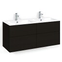 Macro Design Crown Servantskap Skuff - med Light 14 Servant 120cm Dobbel Svart eik / Plain