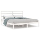 vidaXL Sengeramme hvit heltre furu 200x200 cm