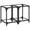  Sofabord med gjennomsiktig glassplate 2 stk 30x30x40 cm stål 845955