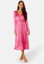 Bubbleroom Occasion Rae Satin Dress Pink 3XL