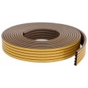 vidaXL Selvklebende vindusforsegling Brun 9 x 8 mm 50 m EPDM Skum