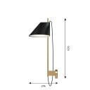 Louis Poulsen Yuh Vegglampe Svart/Messing