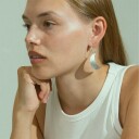Jane Koenig Big Half Moon Creole Silver ONE SIZE