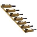 vidaXL Veggmontert vinstativ for 7 flasker gull metall