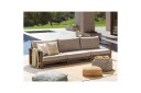 3 sitssoffa Beliani Timor Ljus trä/grått/beige Ja Dark wood\|\|Grey\|\|Beige  
