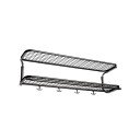 Essem Design Classic 650 hattehylle sort/krom, 2 niv?er, 120 cm