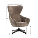 Lenestol HOME4YOU Lionel 158x40xh75 cm cappuccino   beige