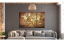 Bilde World Map Brown Texture 120x80 Artgeist sp. z o. o.