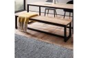 Spisestuebenk Wohnling massivt tre industriell loft stil med metallbein 160 cm   160 cm