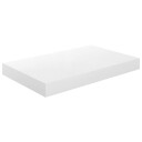 vidaXL Flytende vegghylle h?yglans hvit 40x23x3,8 cm MDF