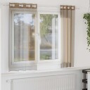  Voilegardiner med grommets 2 stk lysebrune 8721158551412