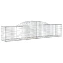 vidaXL Gabionkurver buede 15 stk 300x50x60/80 cm galvanisert jern