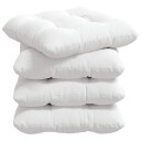  Seteputer 4 pcs Hvit 40 x 40 x 12 cm stoff