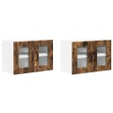  Kjøkkenskap 2 pcs Røkt eik 60 x 31 x 40 cm Konstruert tre