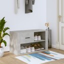 vidaXL Skoskap betonggr? 80x35x45 cm konstruert tre
