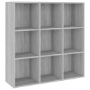 vidaXL Bokhylle gr? sonoma 98x30x98 cm