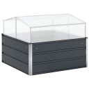 vidaXL Plantekassed Antrasitt 100 x 100 x 77 cm Galvanisert Stål