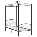 vidaXL Himmelsengeramme svart metall 90x200 cm