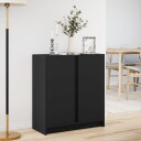  Skjenk med LED svart 77x34x85 cm konstruert tre