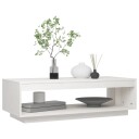  Salongbord hvit 110x50x33,5 cm heltre furu