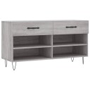 vidaXL Skoskap gr? sonoma 102x35x55 cm konstruert tre